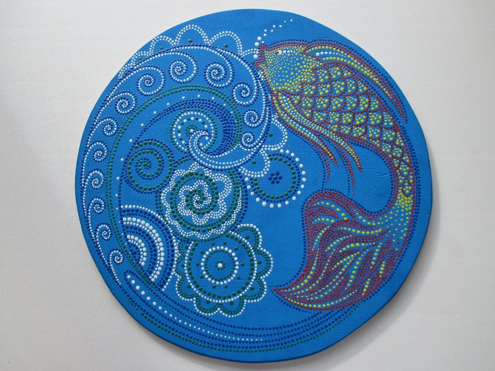 Узоры акриловым контуром