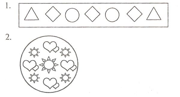 Орнамент из геометрических фигур в полосе
