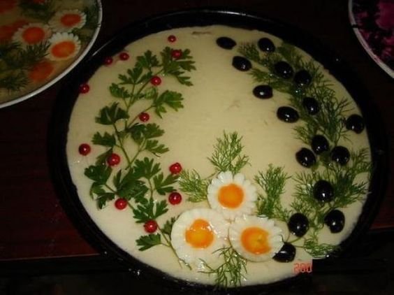 Украшение салатов