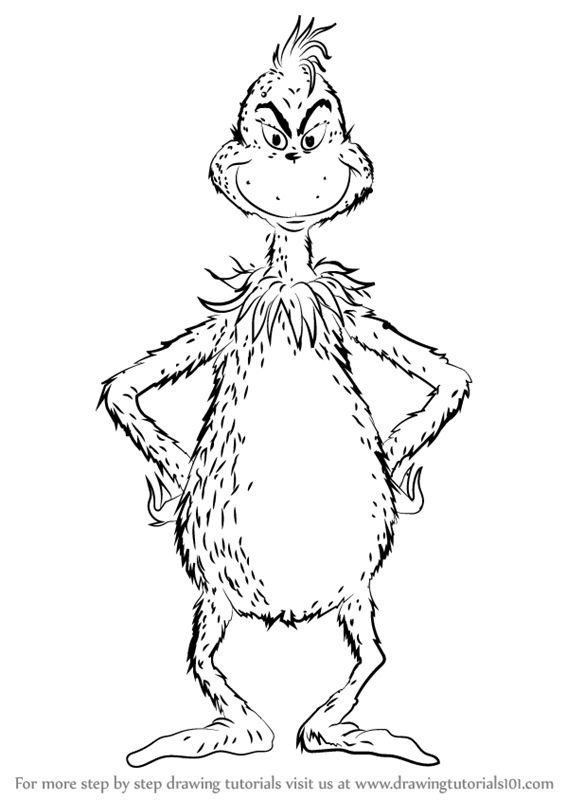 Гринч мультфильм раскраска