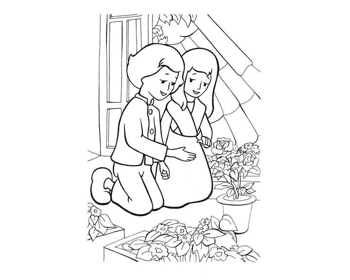 Герда и Кай Снежная Королева raskraska