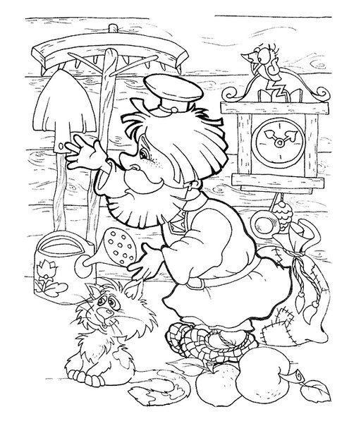 Домовенок раскраска