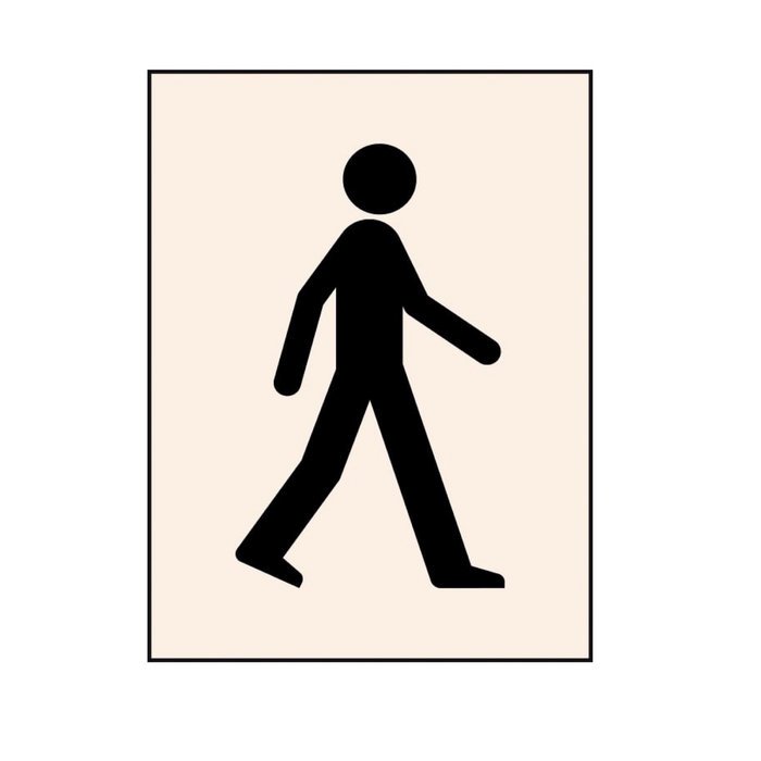 Знак идущий человек