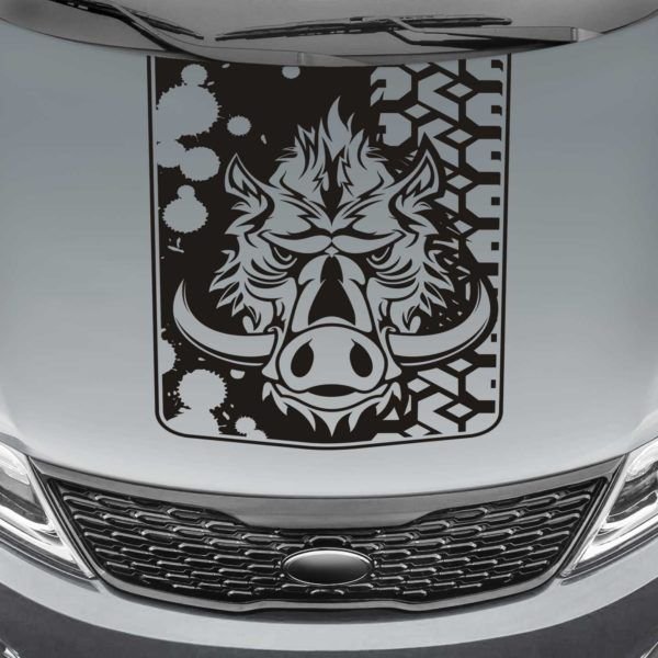 Наклейка на капот грузовика