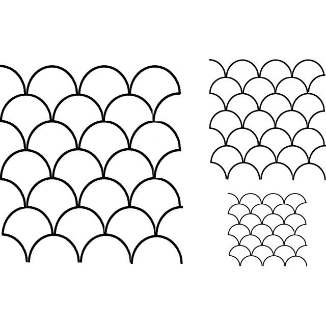 Орнамент рыбья чешуя