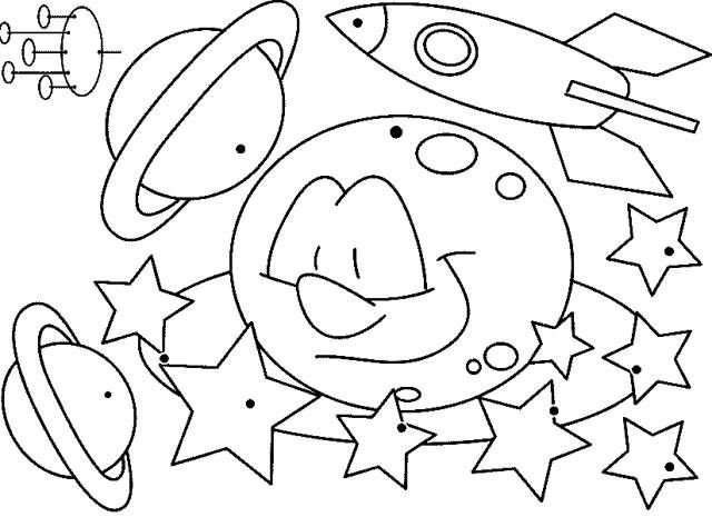 Космос раскраска для детей
