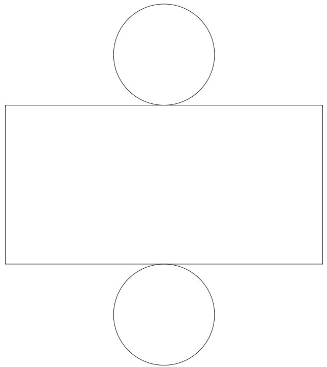 Развёртка цилиндра для склеивания
