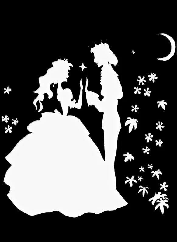 Новогодние силуэты на окна из бумаги