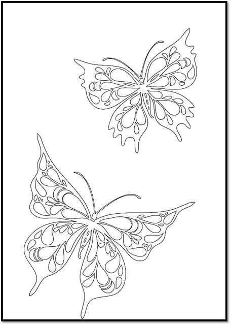 Вытынанки цветов и бабочек