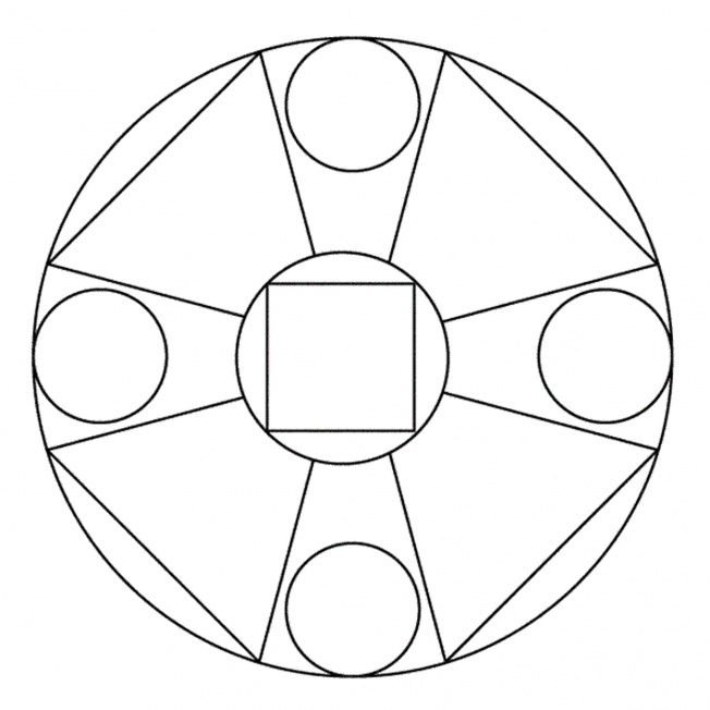 Геометрический узор в круге