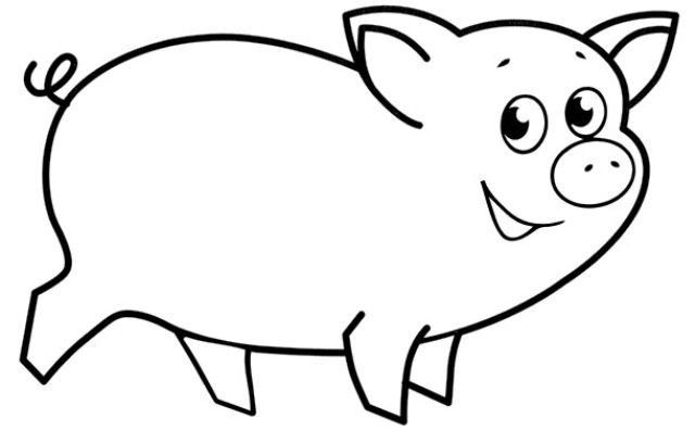 Поросенок раскраска для детей