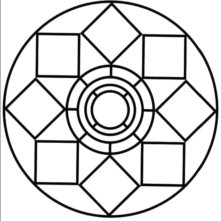 Узор в круге из геометрических фигур
