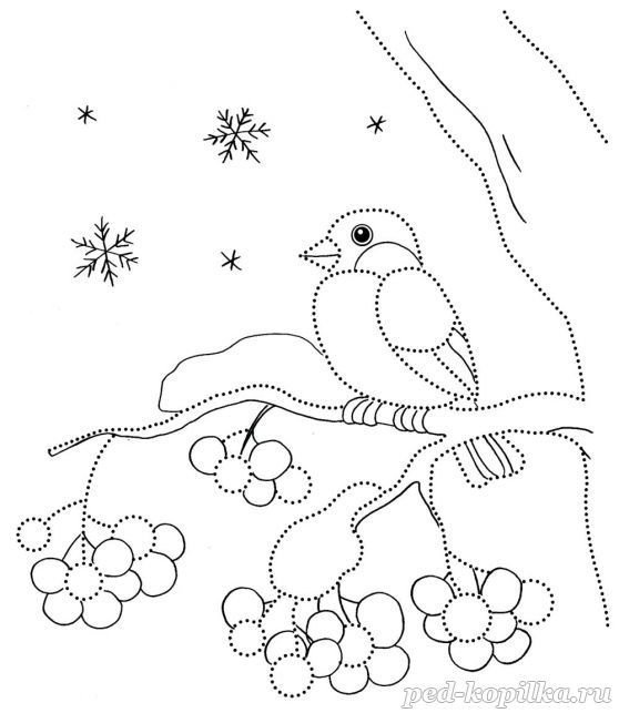 Зимняя раскраска