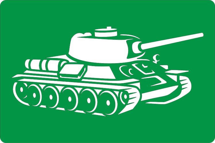 Танк трафарет для вырезания