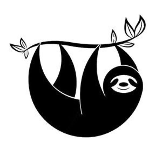 Ленивец черно белый