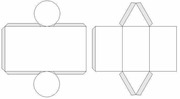 Развертка цилиндра для склейки