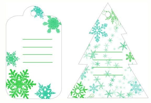 Бирки на подарки новогодние