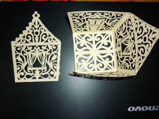 Трафарет ажурного домика