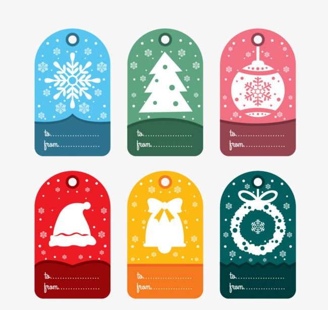 Ярлычки для подарков на новый год