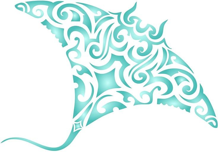 Скат трафарет