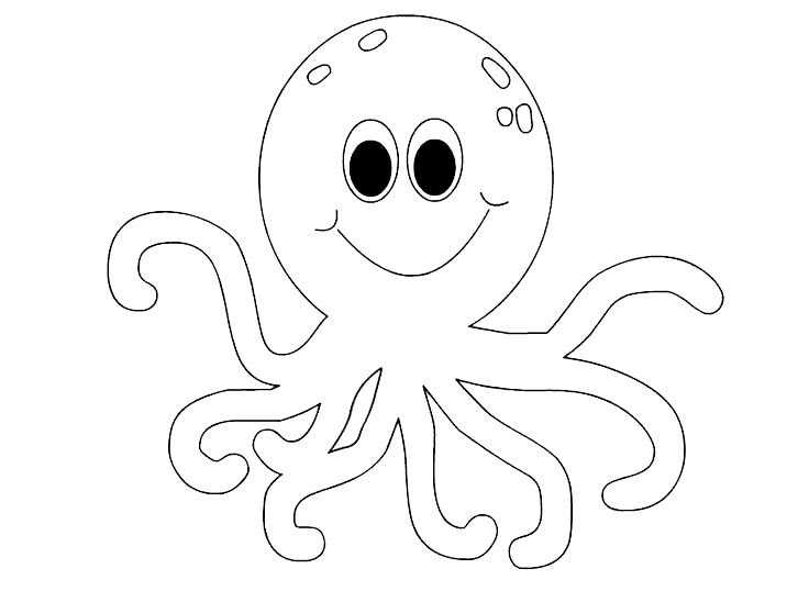 Раскраска Осьминожка
