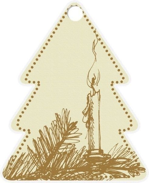 Бирка в виде елки