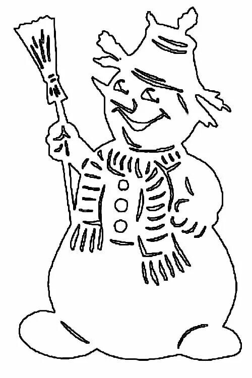 Снеговики на окна трафареты