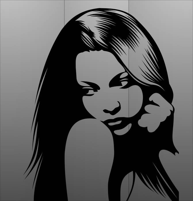 Силуэт лица девушки