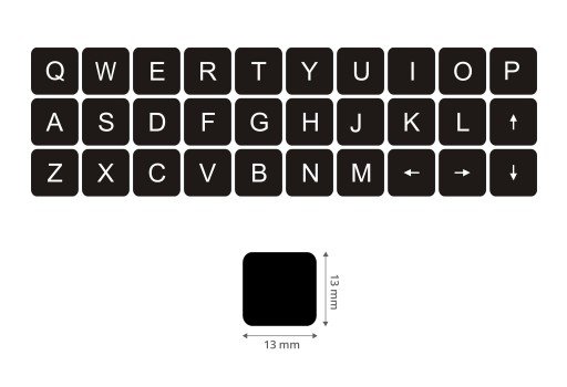 Клавиатура с буквами снизу