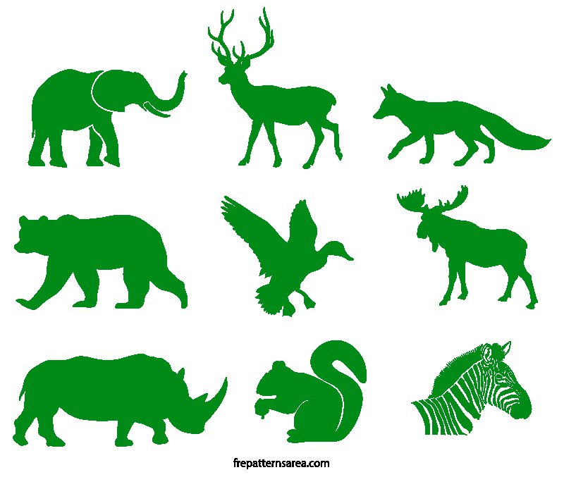 Очертания животных