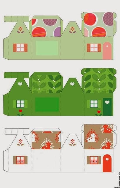 Адвент календарь домики шаблоны