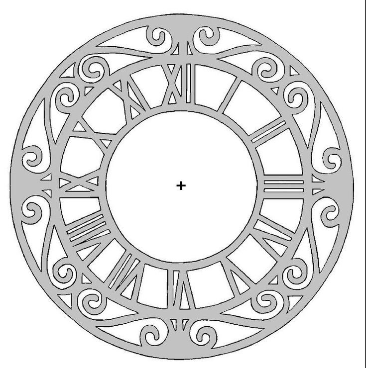 Трафарет для часов круглый