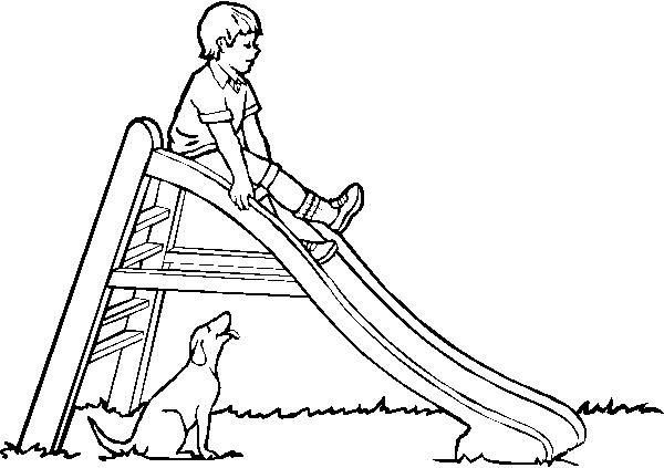 Детская горка раскраска