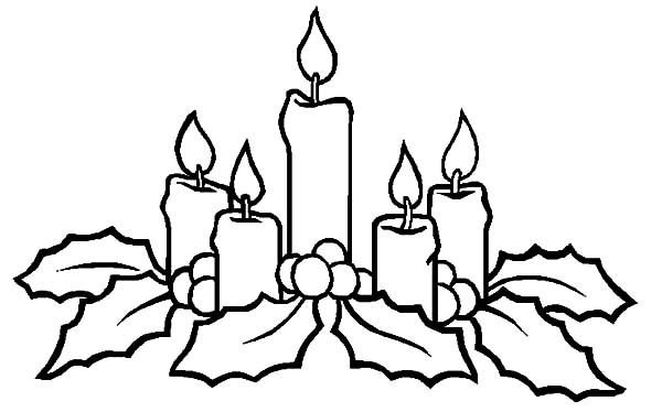 Трафареты на окна новогодние свечки