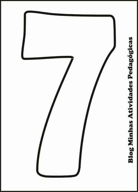Цифра 7 трафарет