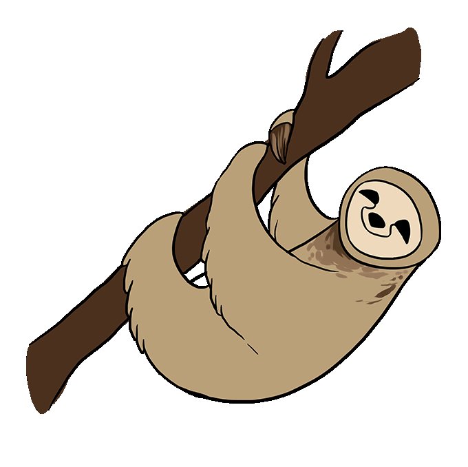 Милый Ленивец рисунок