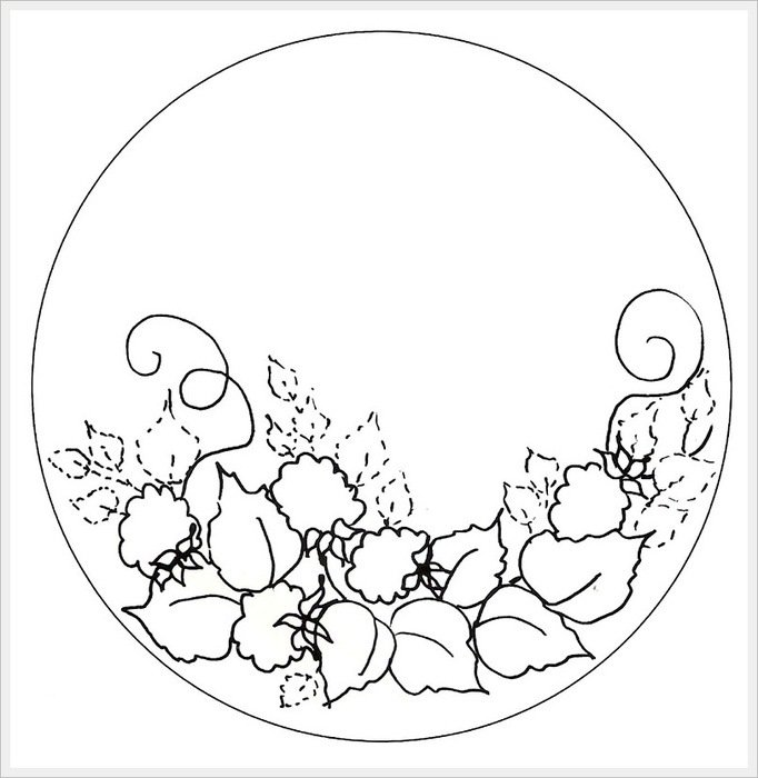 Трафарет тарелки для рисования
