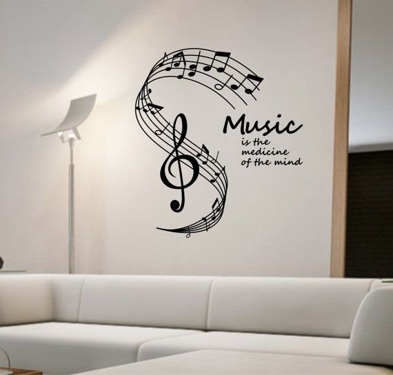 Музыкальные наклейки на стену