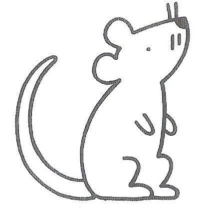 Мышь трафарет для рисования