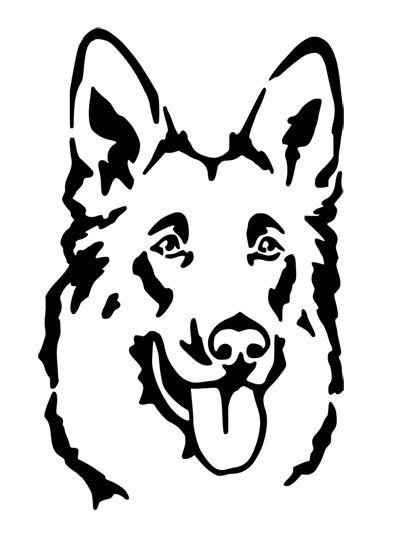 Очертание собаки морда
