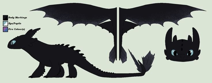 Ночная фурия Беззубик сбоку