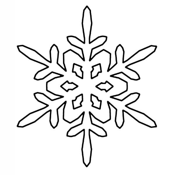 Снежинка раскраска
