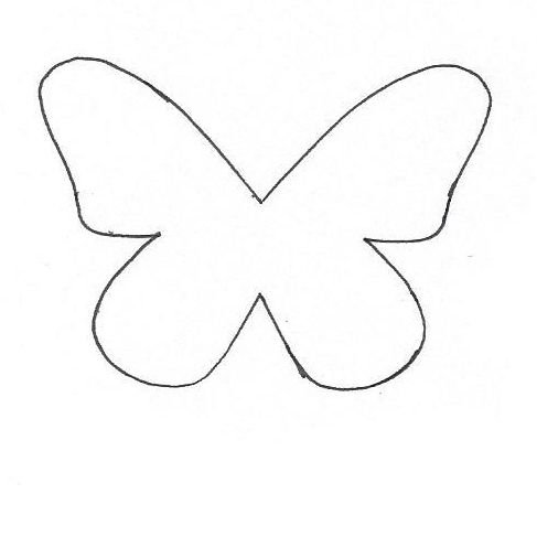 Трафарет бабочки из фетра