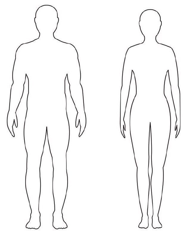 Очертание фигуры человека
