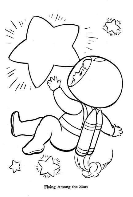 Раскраска. В космосе