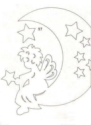 Новогодние трафареты на окна месяц