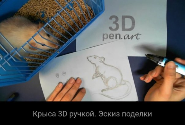 Мышка 3д ручкой