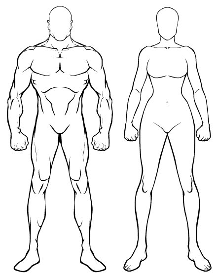 Манекен для рисования мужской