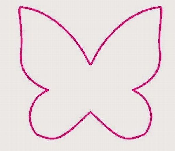 Трафарет бабочка для бантиков