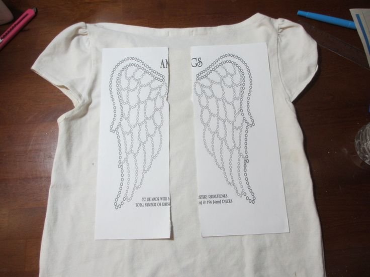 Крылья из страз на одежду